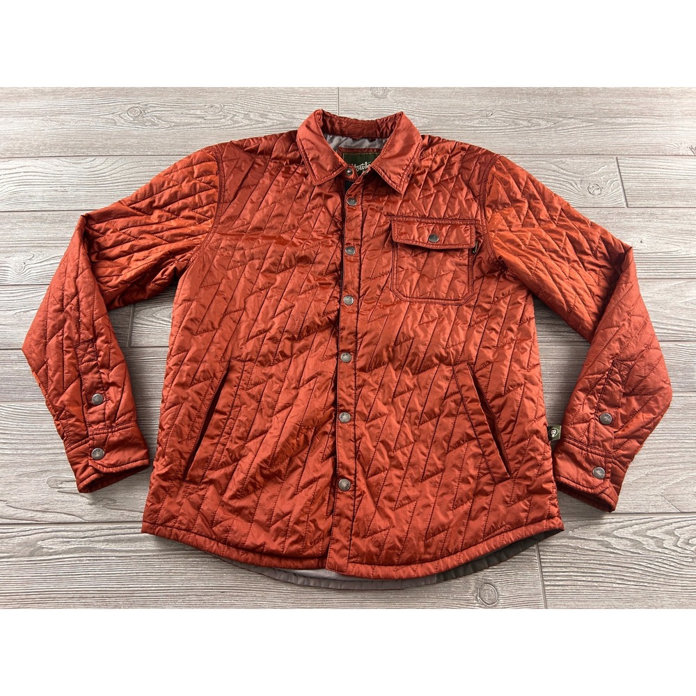 Howler Brothers Merlin Jacket Rust Orange Quilted Primaloft Puffer Mens Small